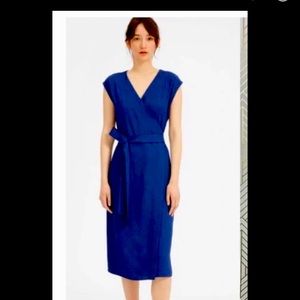 Everlane Royal Blue Go Weave Wrap Dress size 10